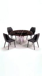 Comedor con base Triade y sillas Piega