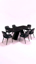 Comedor con base Forza y sillas Sguardo