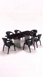 Comedor con base Simmetria y sillas Grazia