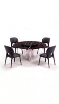 Comedor con base Triade y sillas Aria