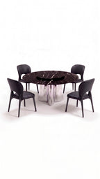 Comedor con base Triade y sillas Aria