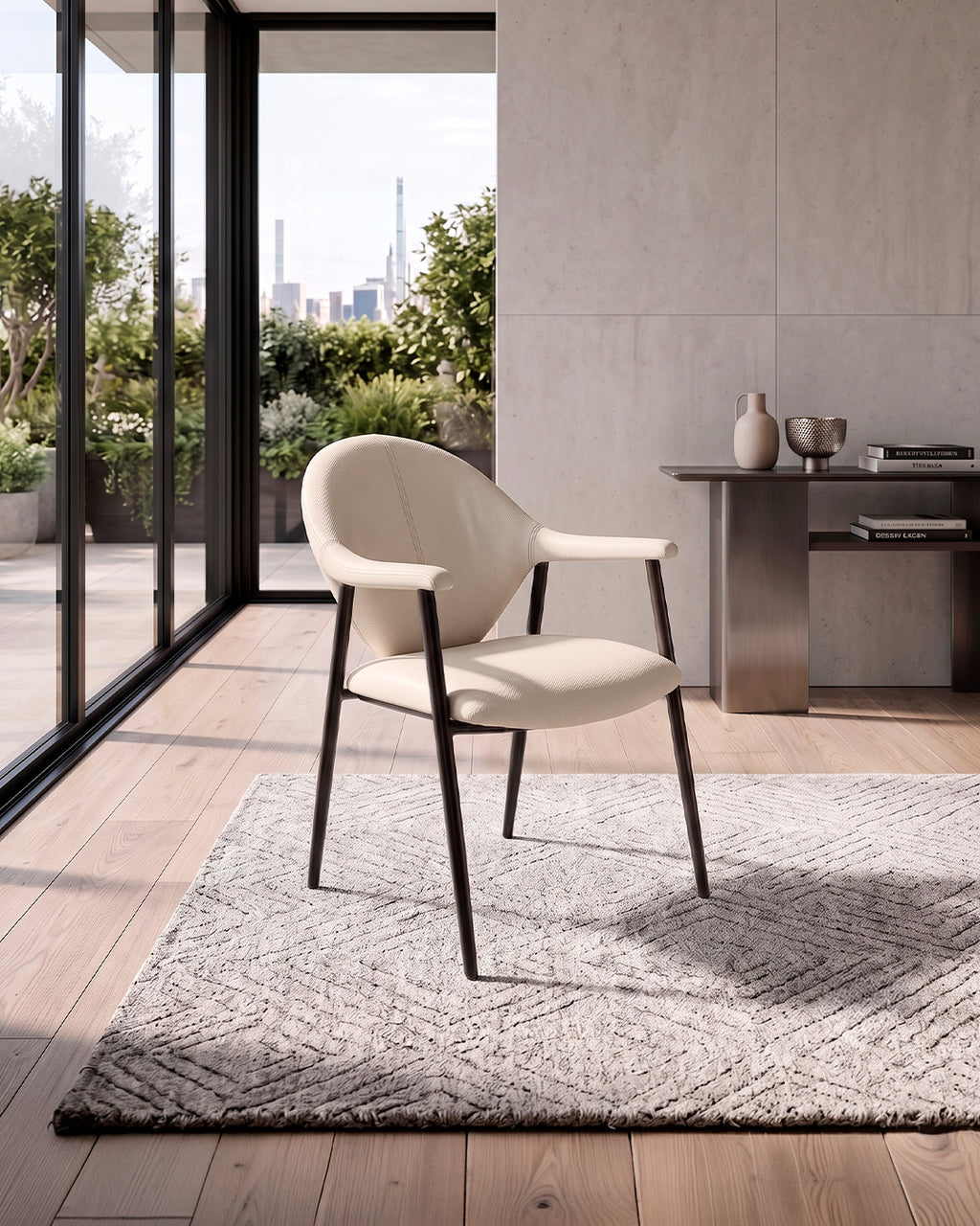 Silla Sabbia vista lateral ambientada
