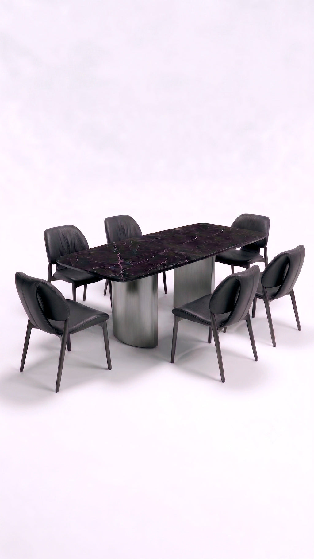 Comedor con base Simmetria y sillas Piega