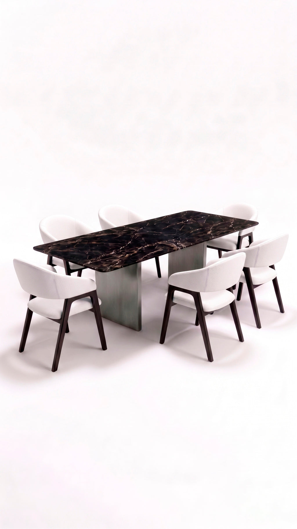 Comedor con base Simmetria y sillas Aura
