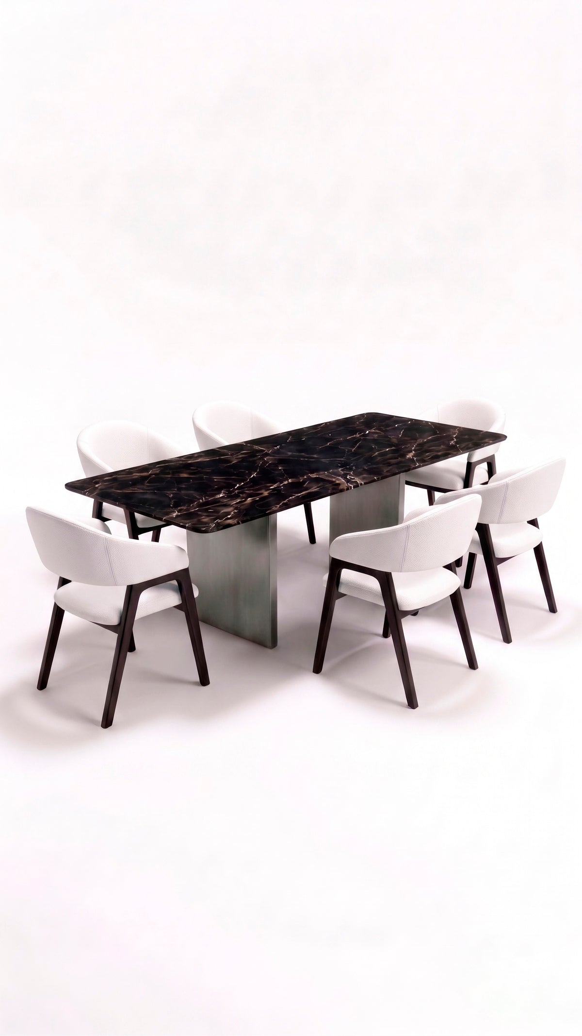 Comedor con base Simmetria y sillas Aura