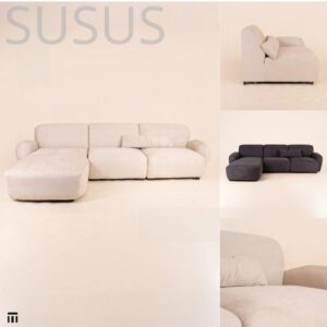 Sillón en L Otto de tres módulos Susus